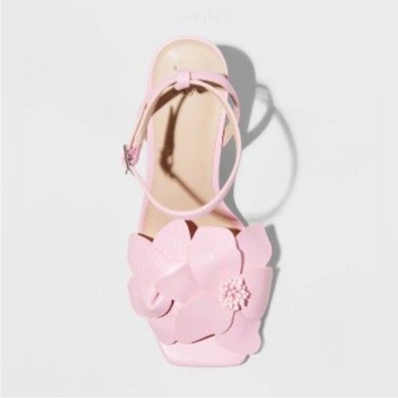 A New Day Pink Floral Heels - Picture 2 of 6
